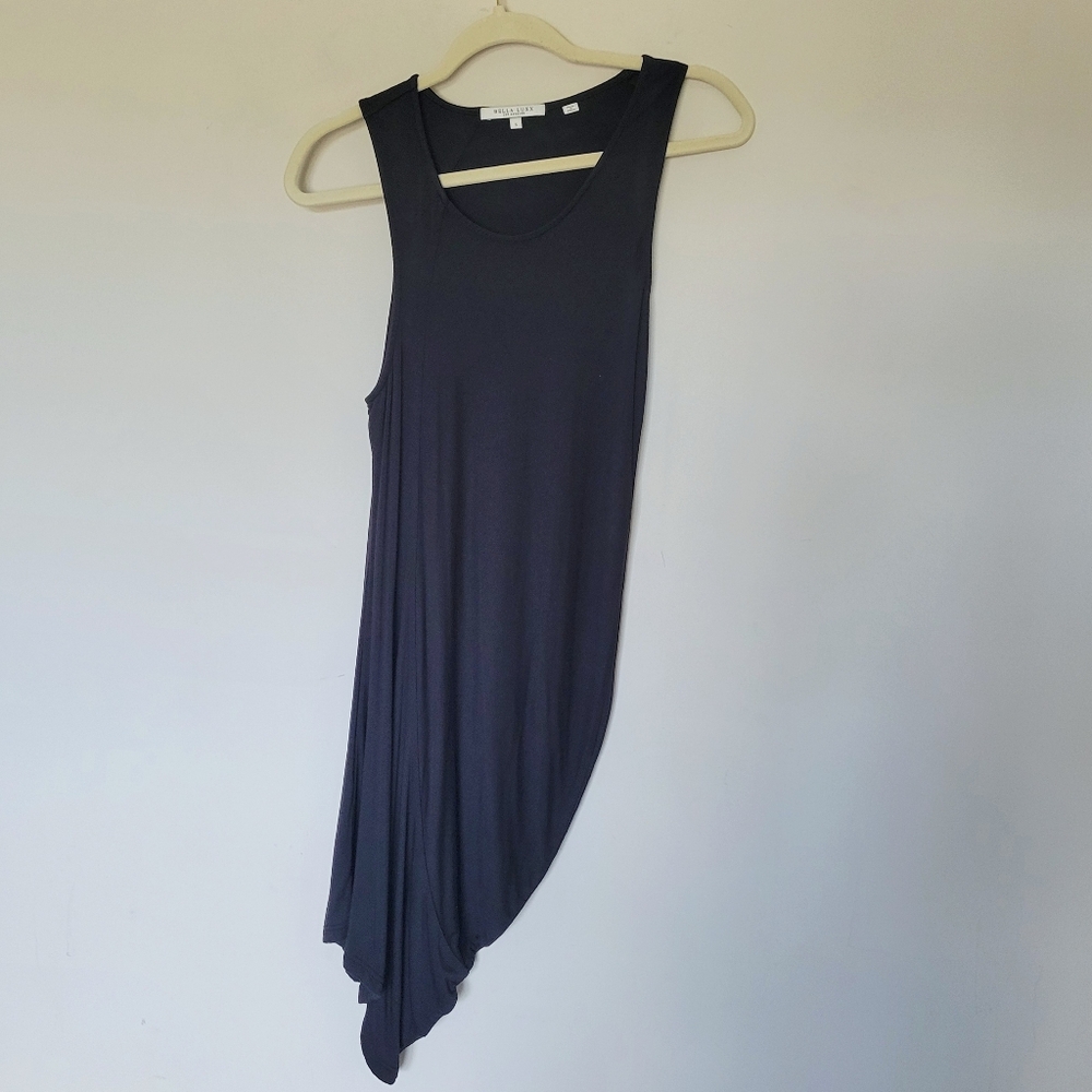 Bella Luxx Asymmetrical Jersey Midi‎ Dress in Black
